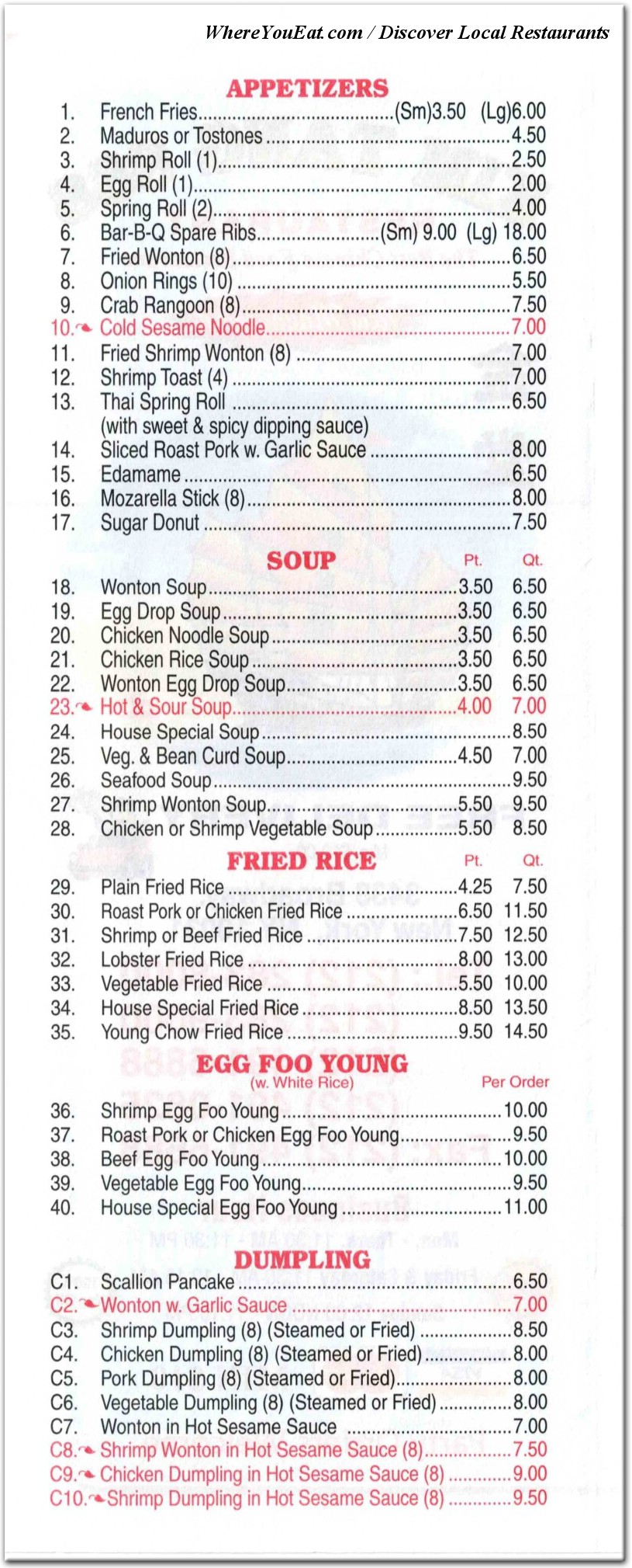menu image