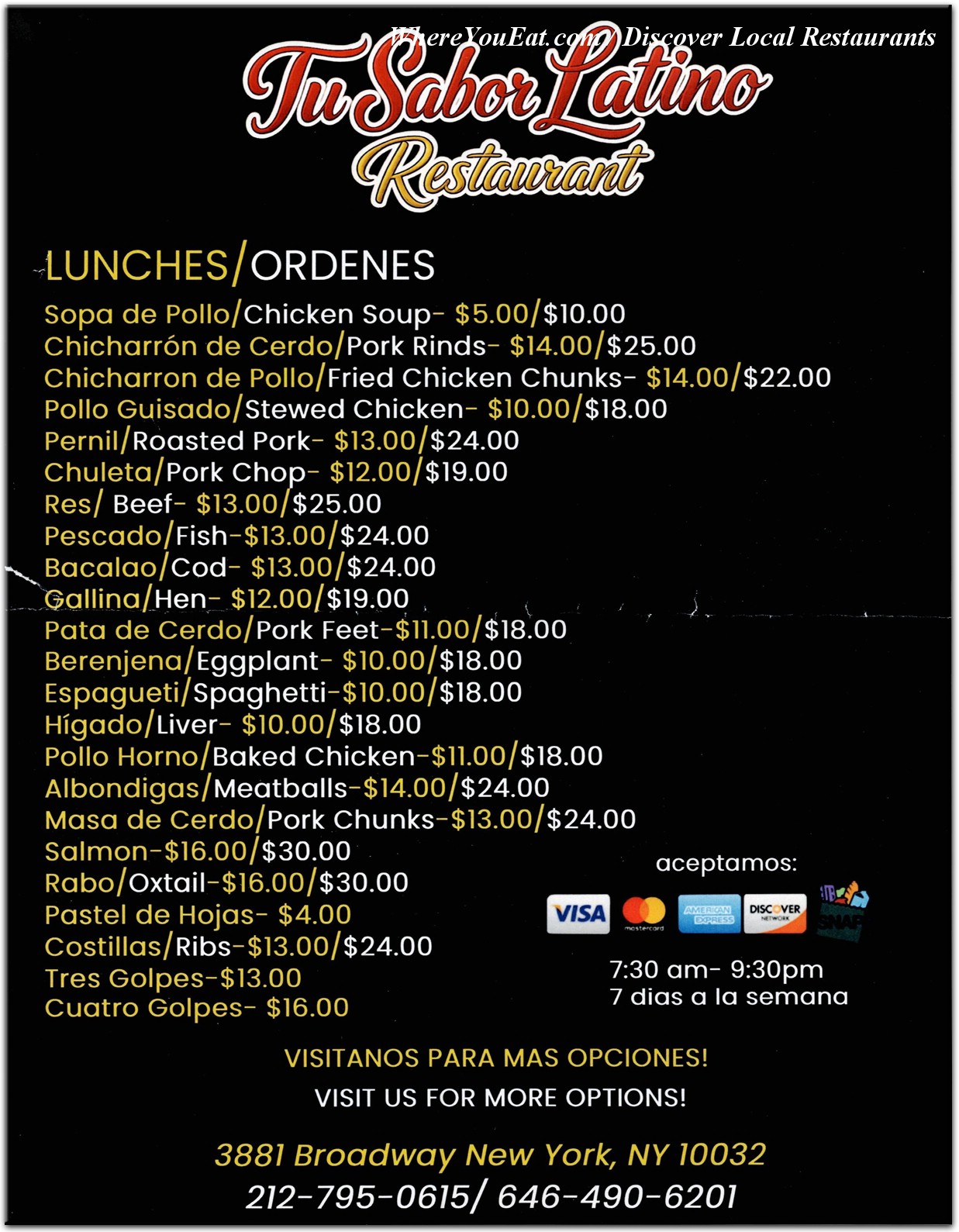 menu image