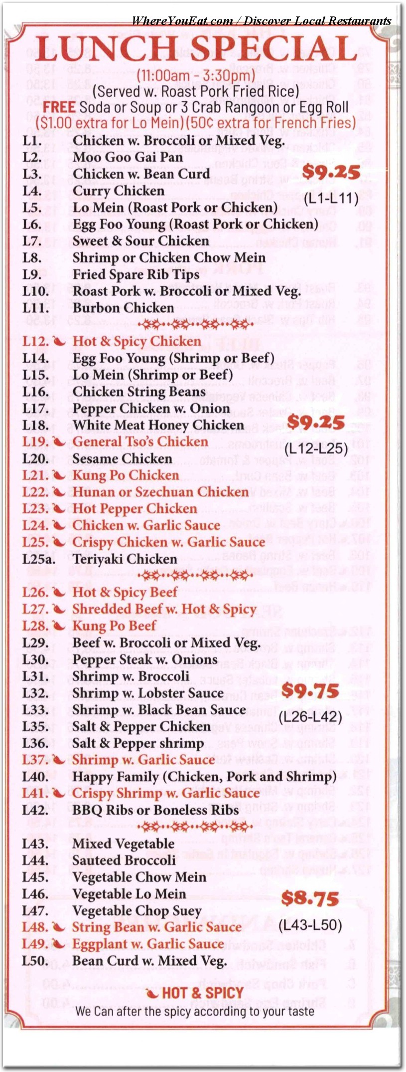 menu image