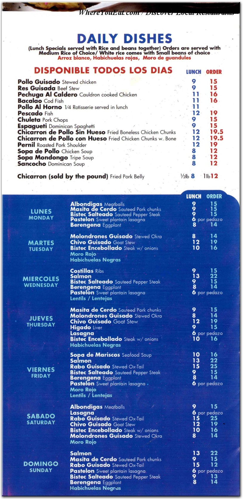 menu image