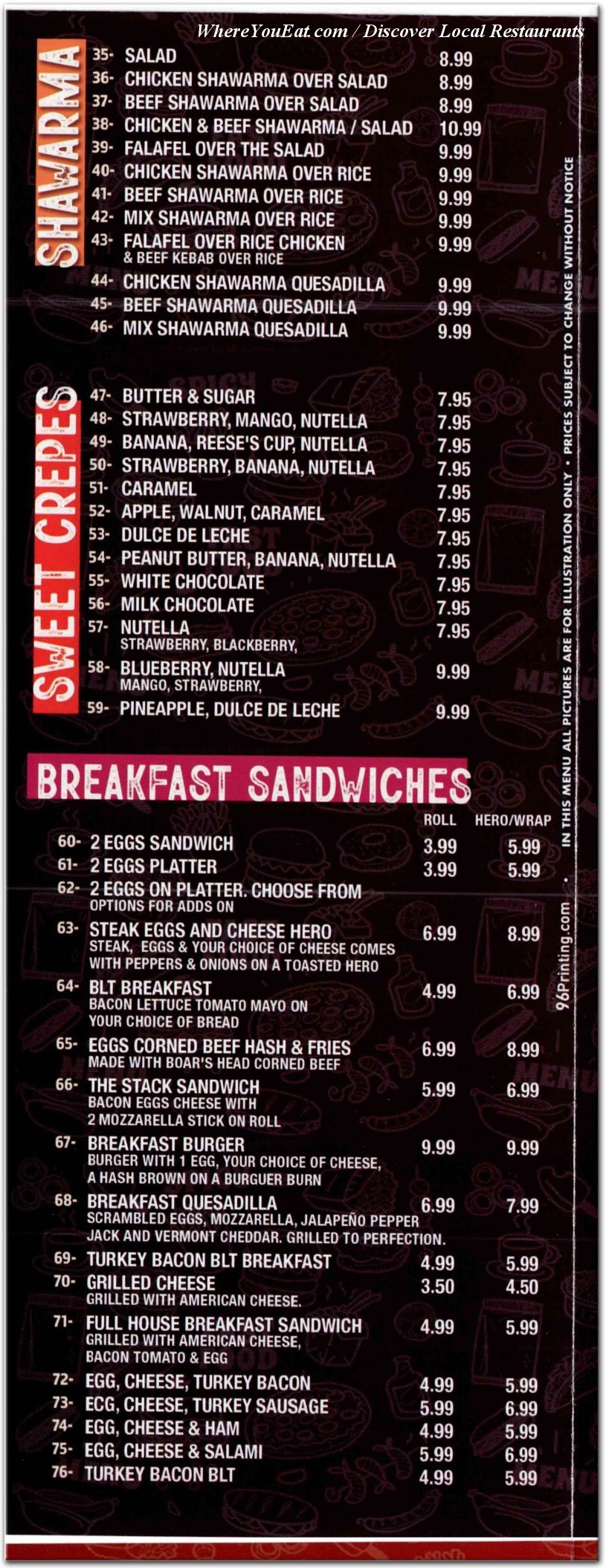 menu image