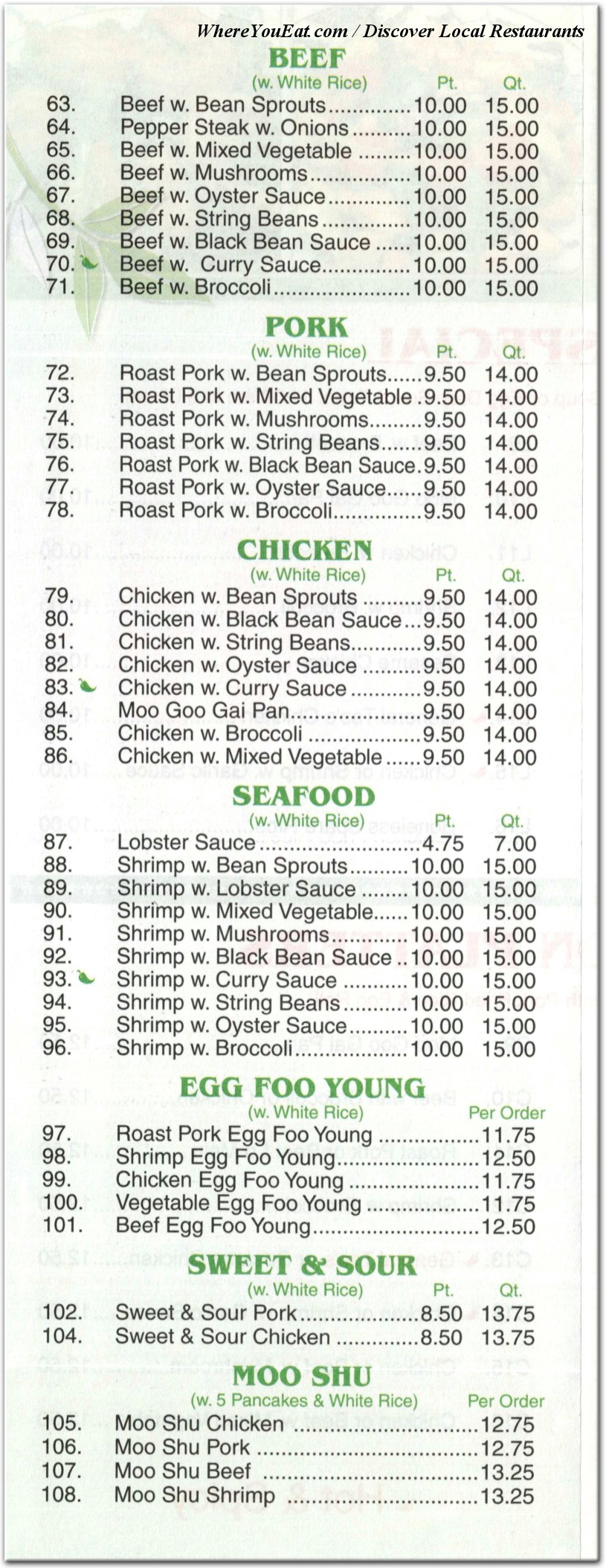 menu image