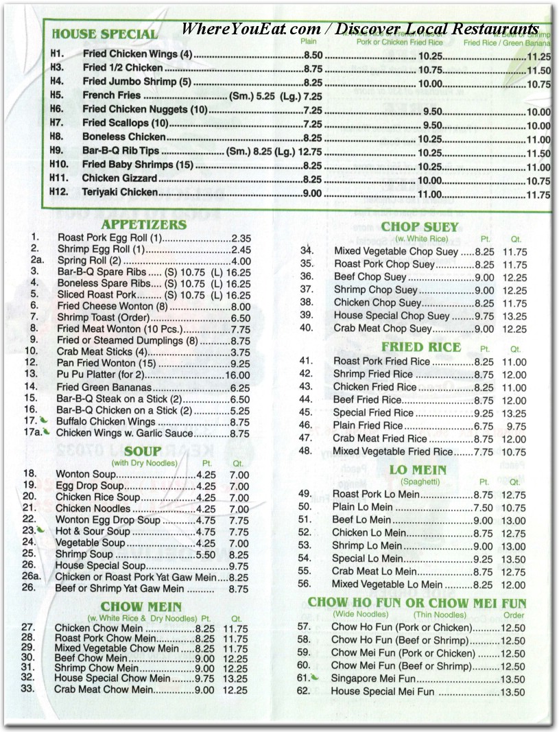 menu image