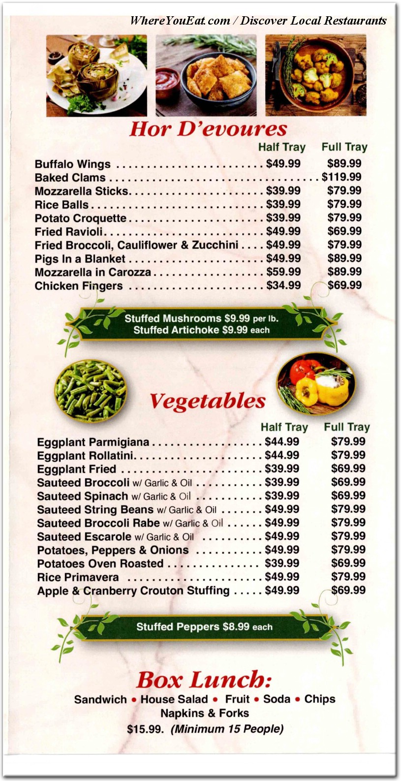 menu image