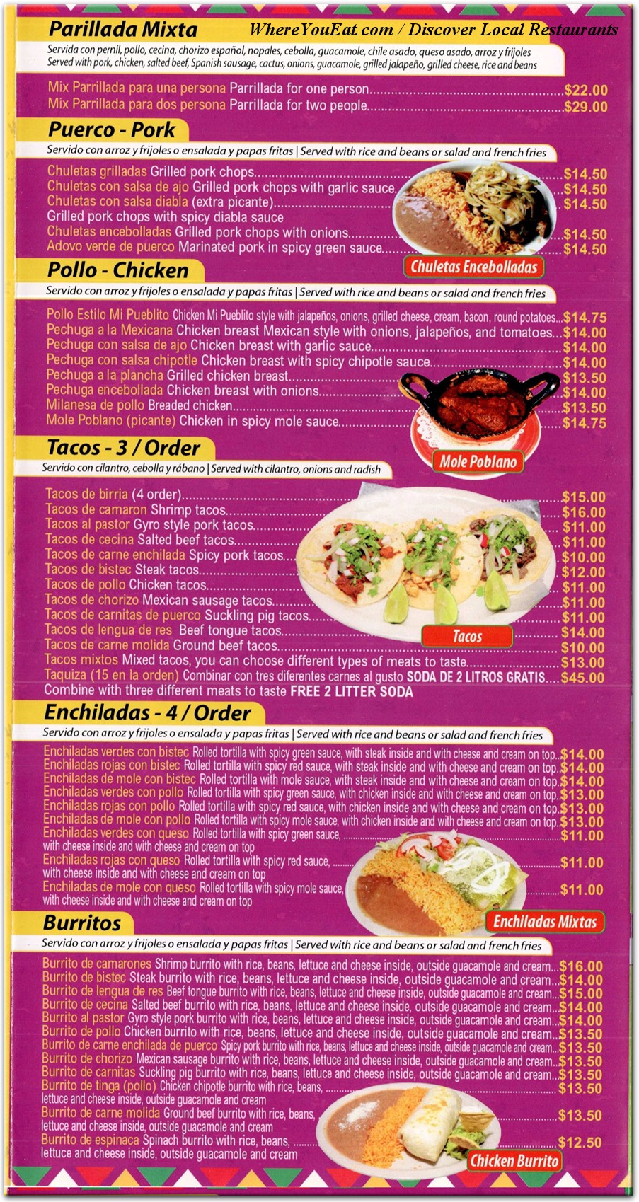 menu image