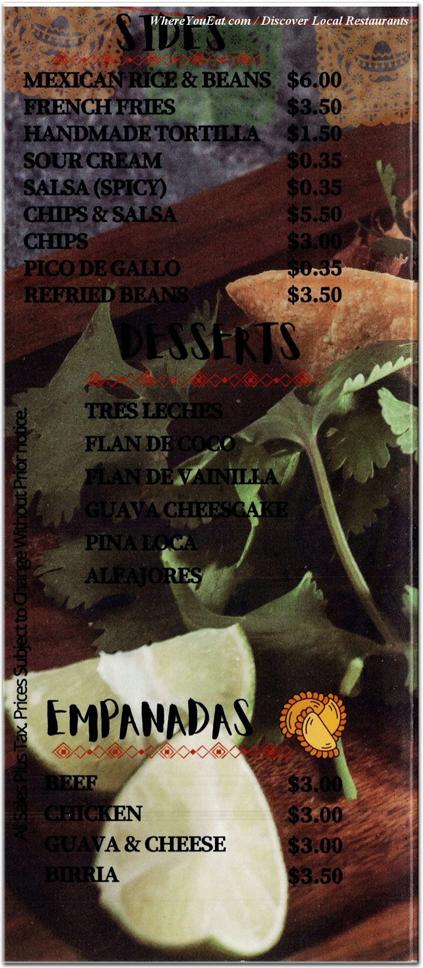 menu image