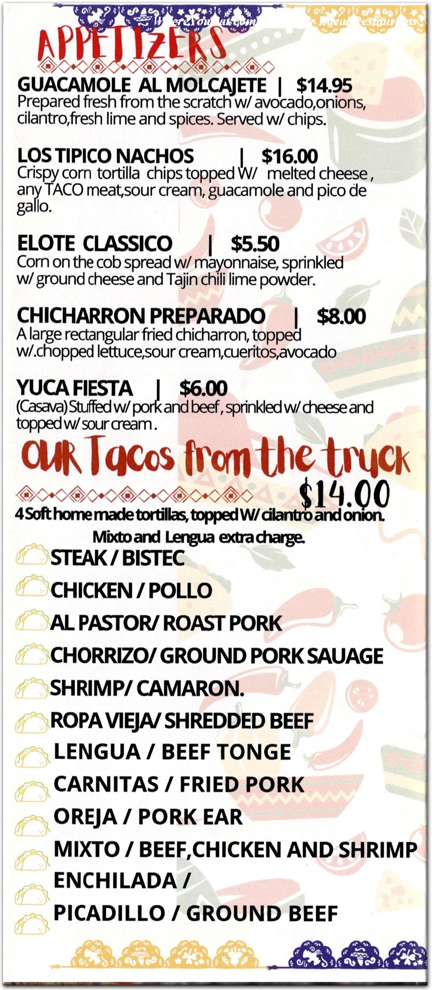 menu image