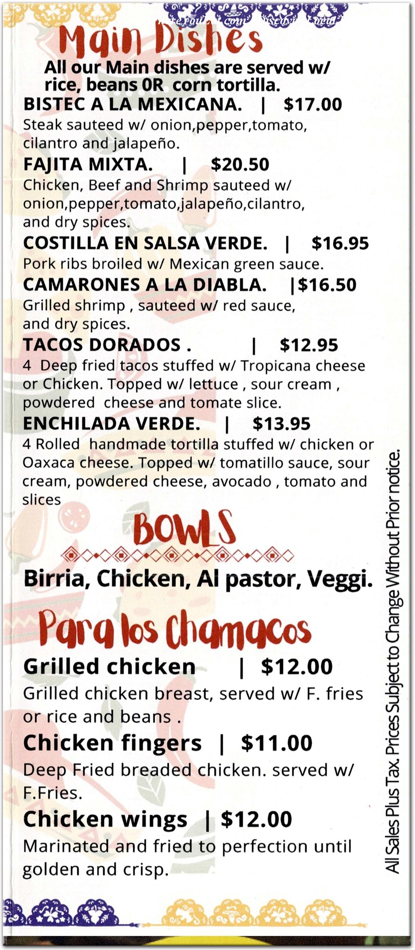 menu image