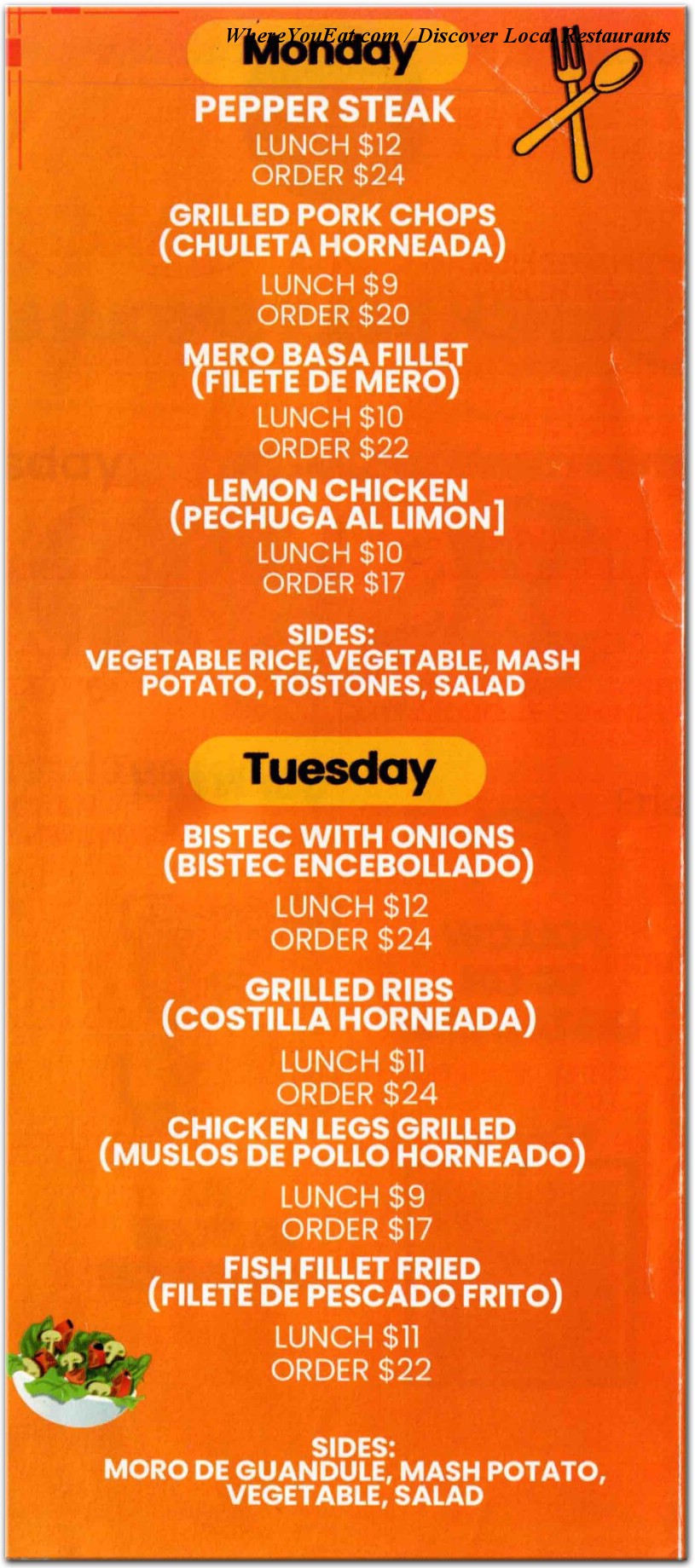 menu image