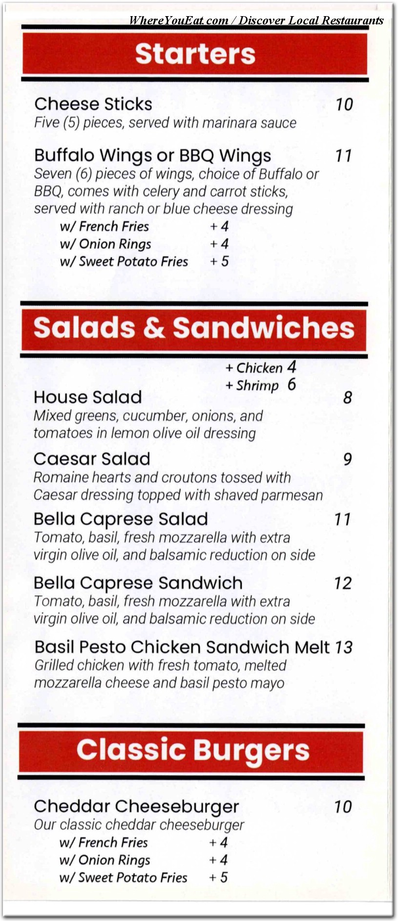 menu image