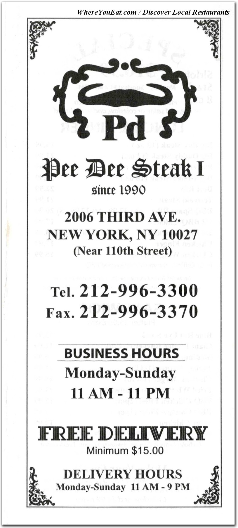menu image