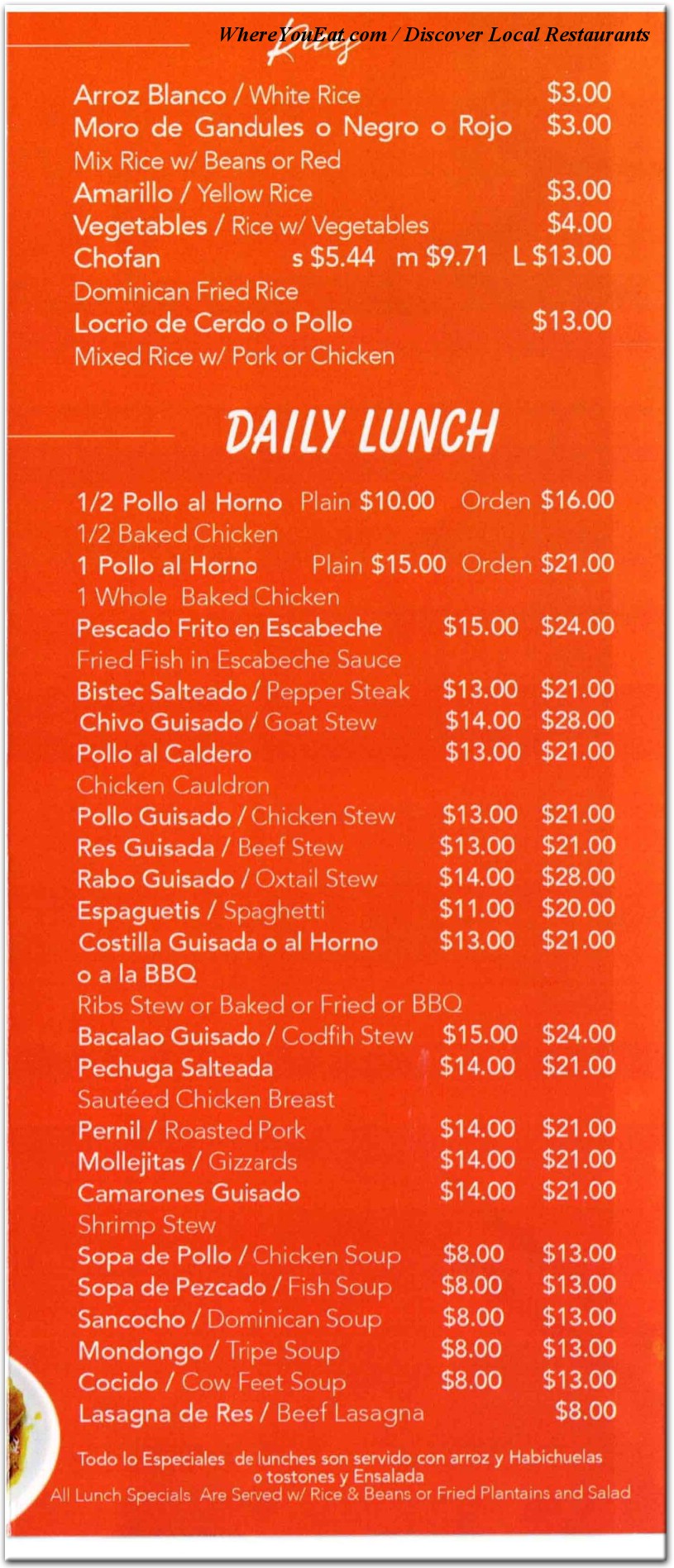 menu image
