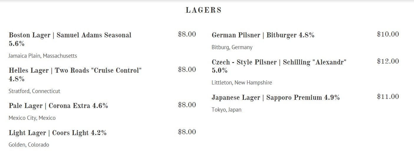 menu image