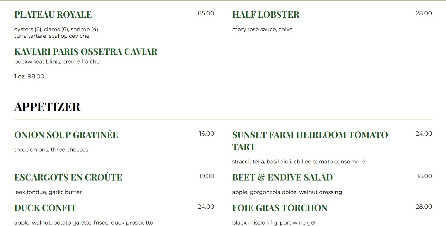 menu image
