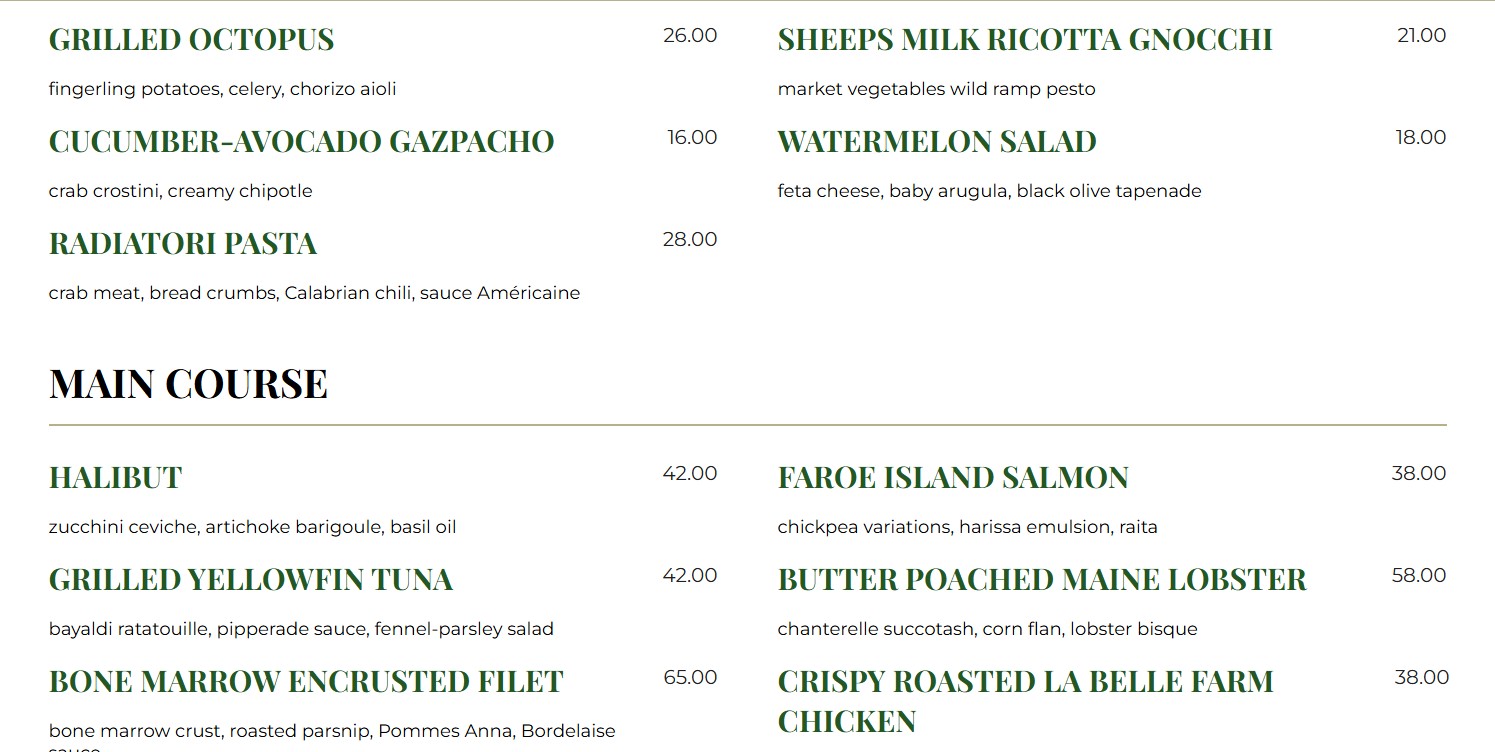 menu image