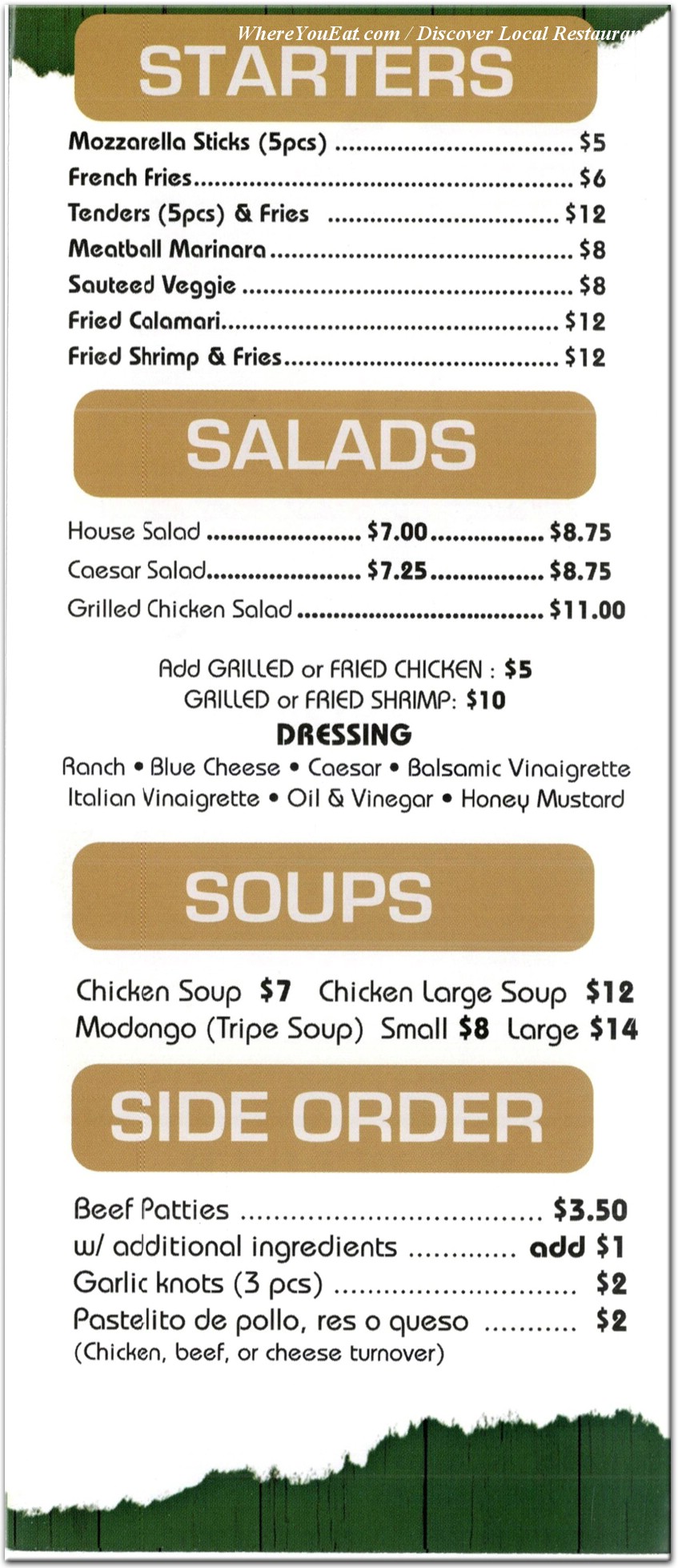 menu image