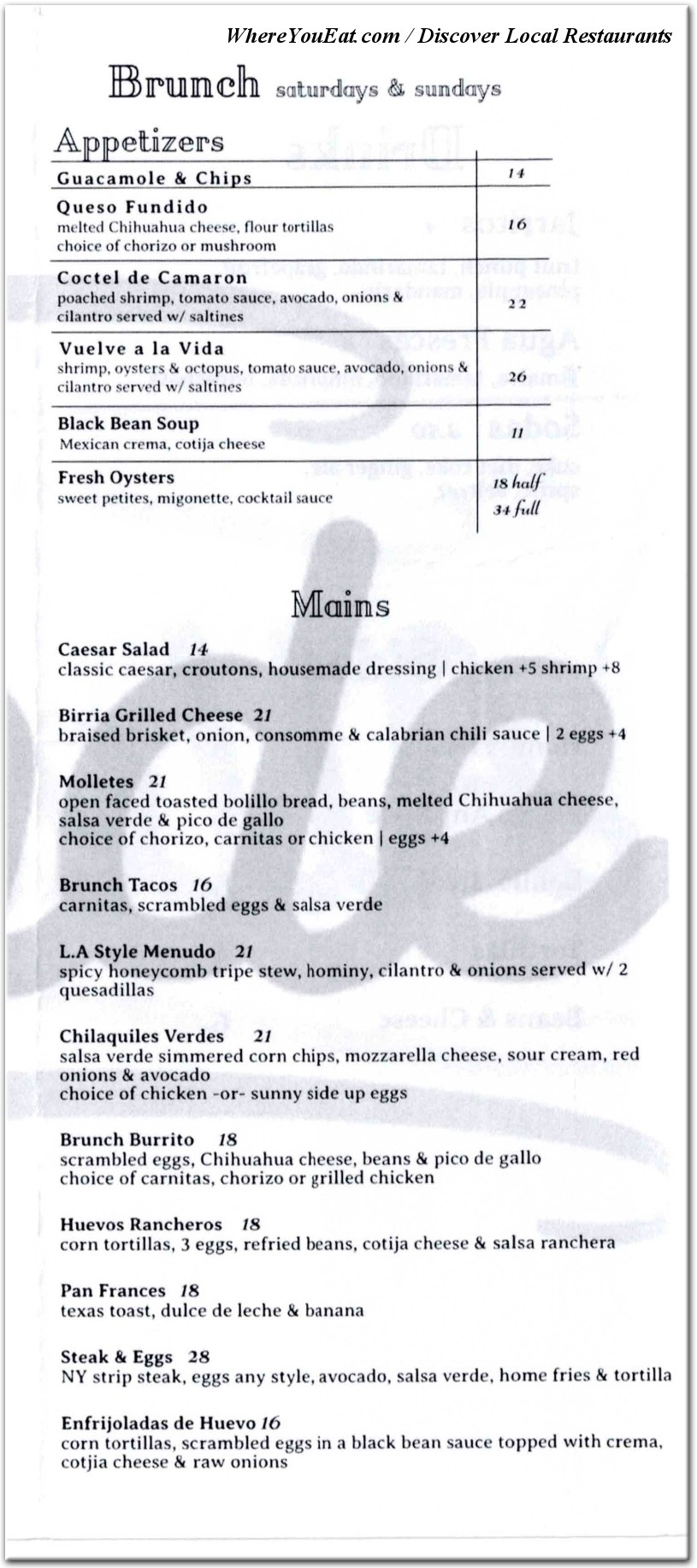 menu image