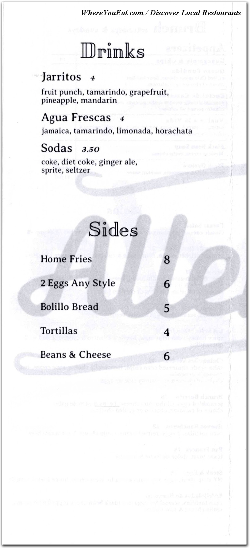 menu image