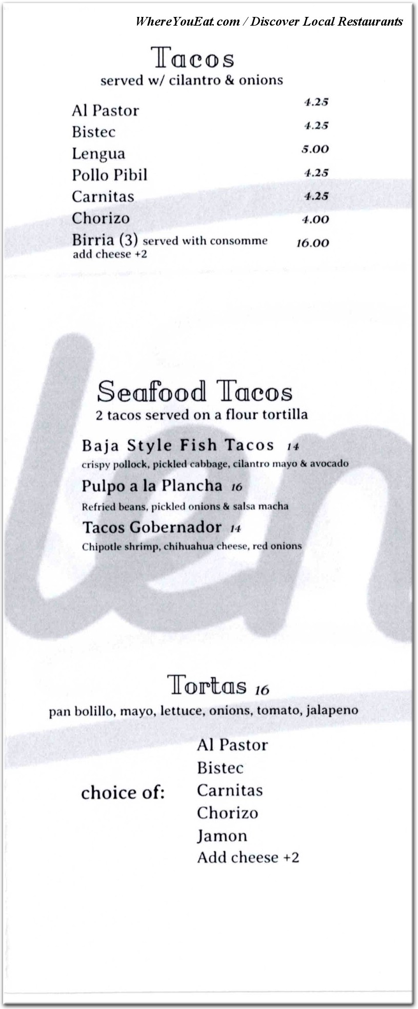 menu image