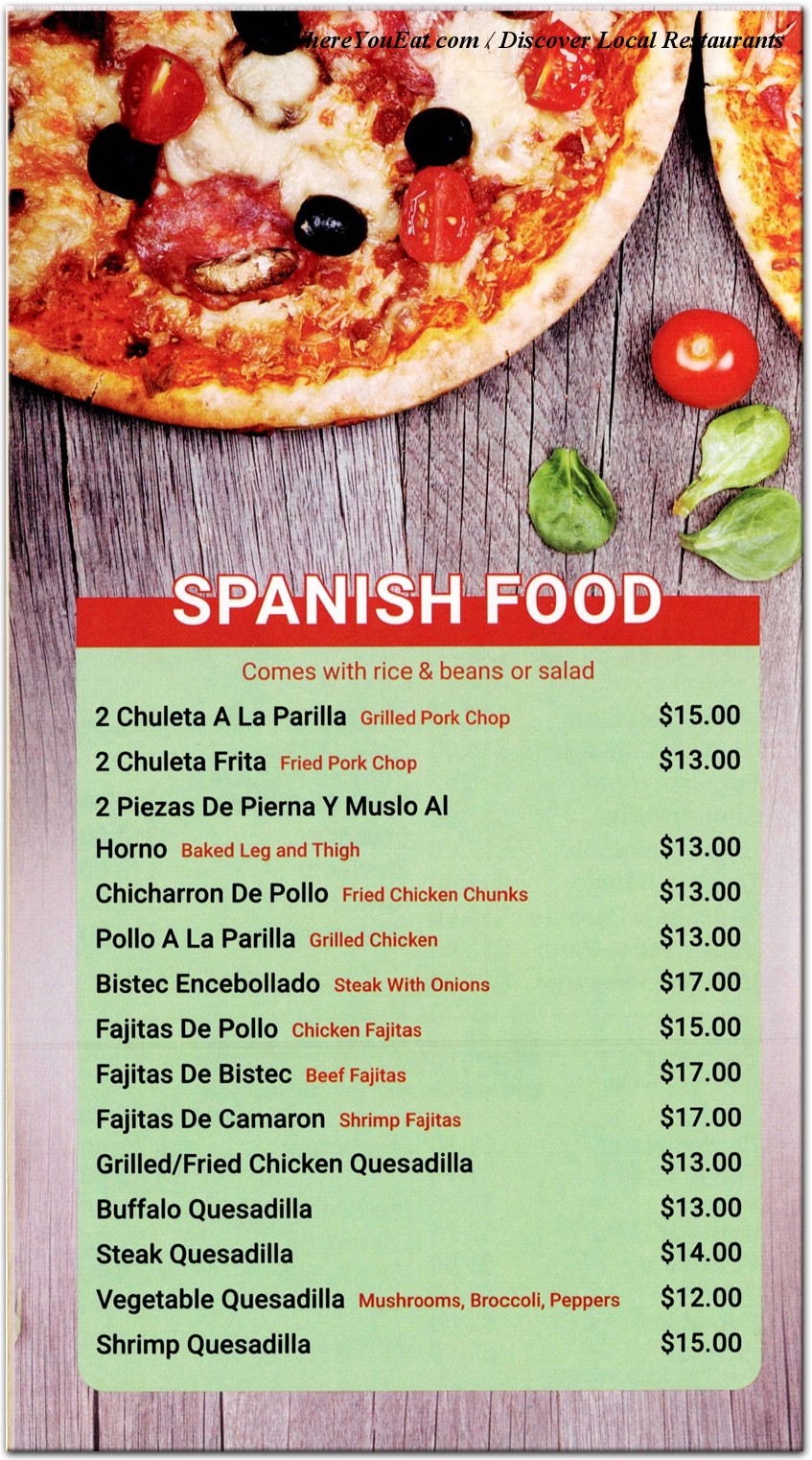 menu image
