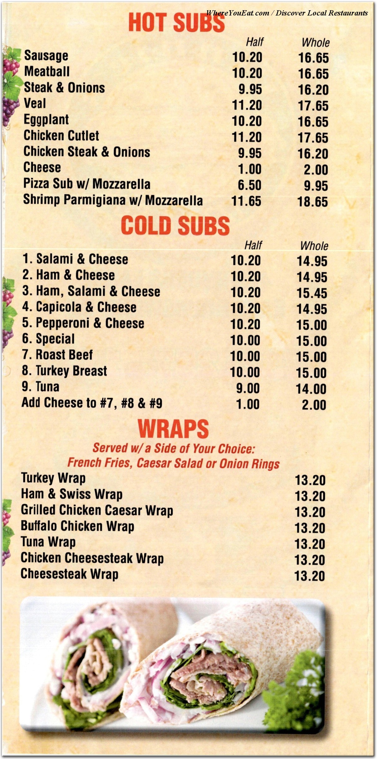 menu image