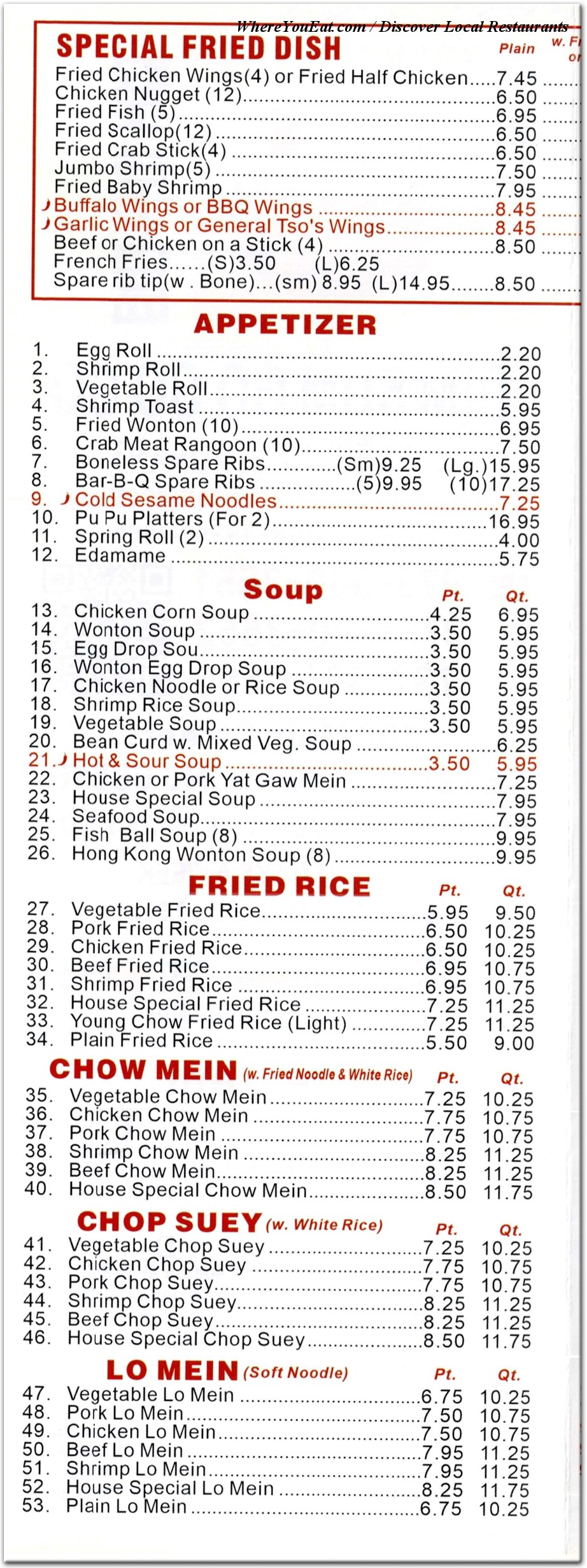menu image