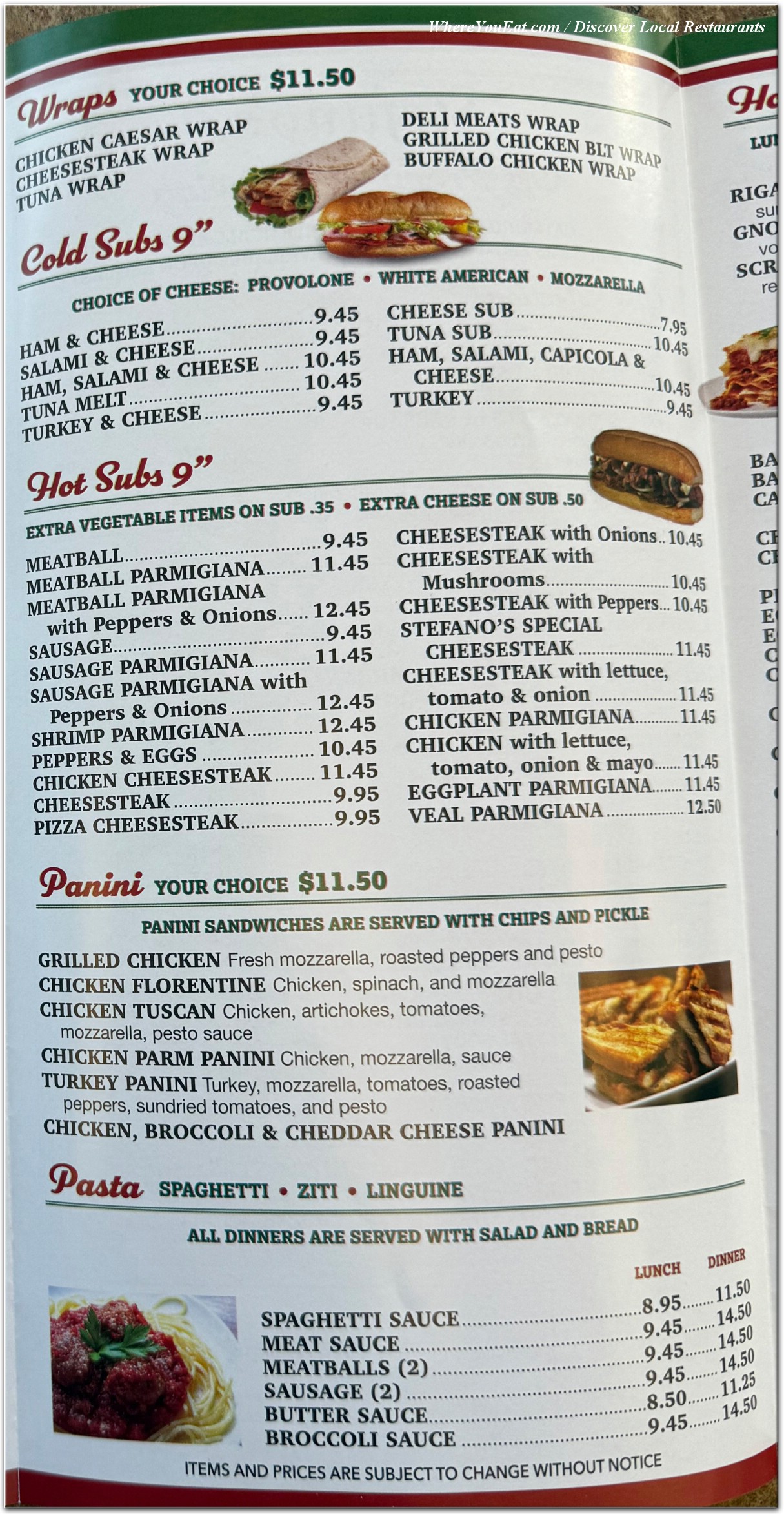 menu image