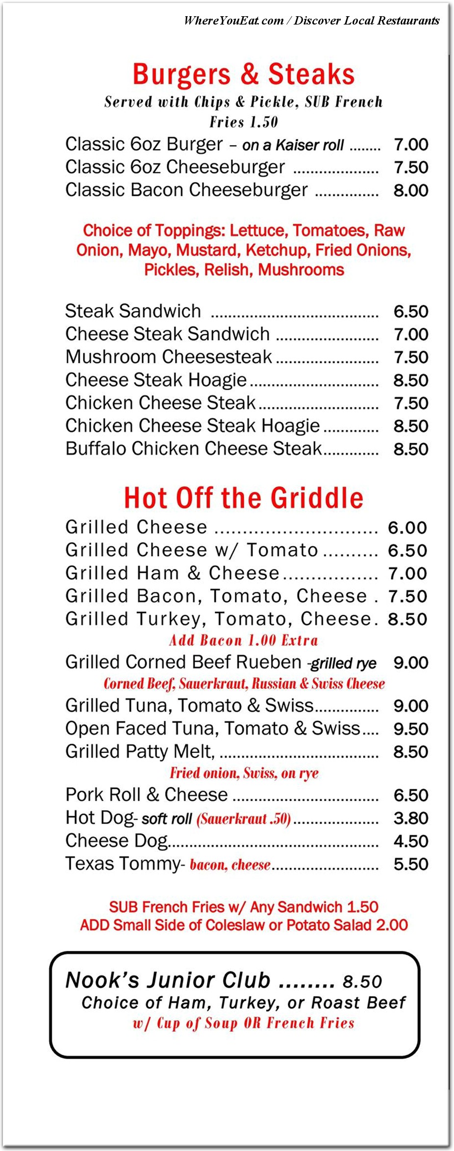 menu image