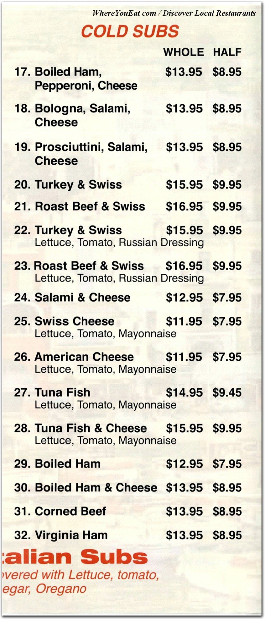 menu image
