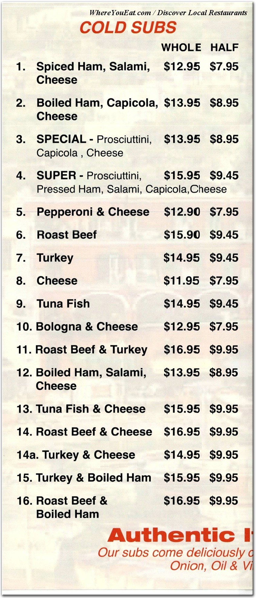 menu image