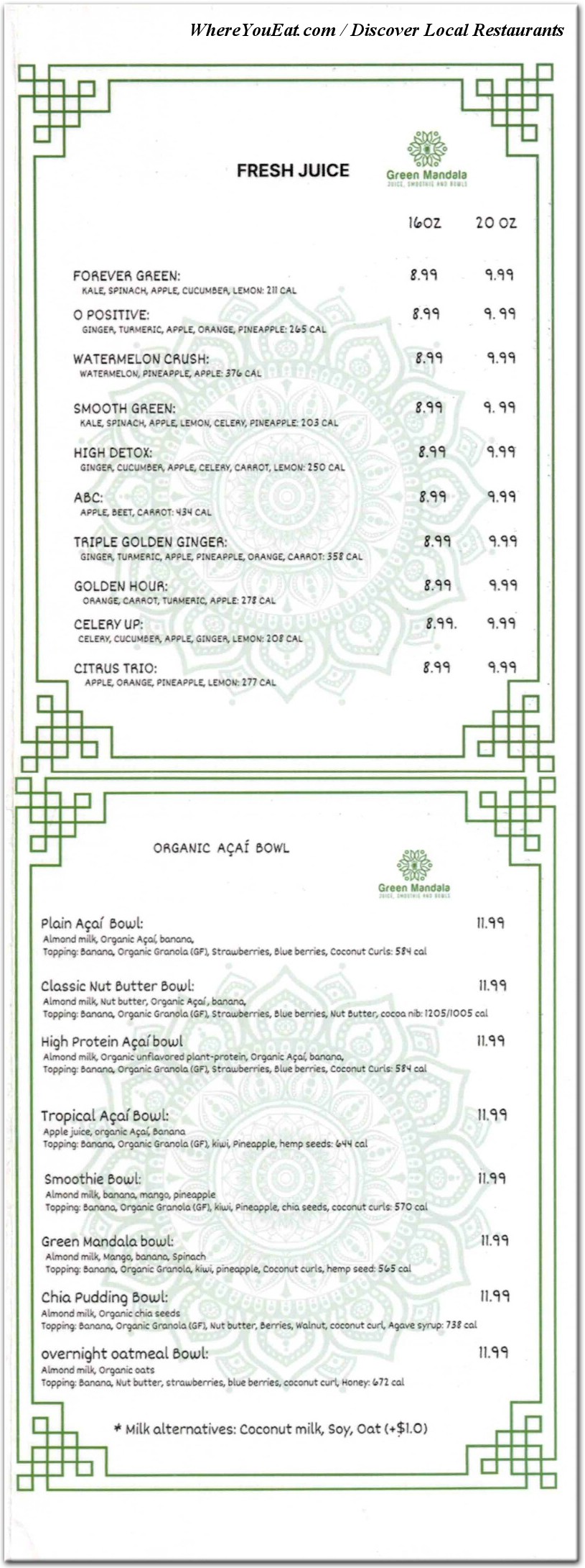 menu image