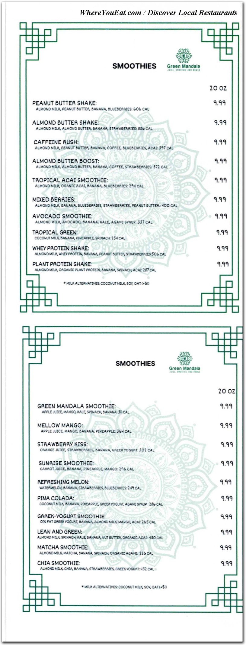 menu image