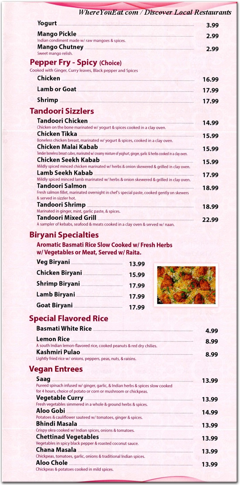 menu image