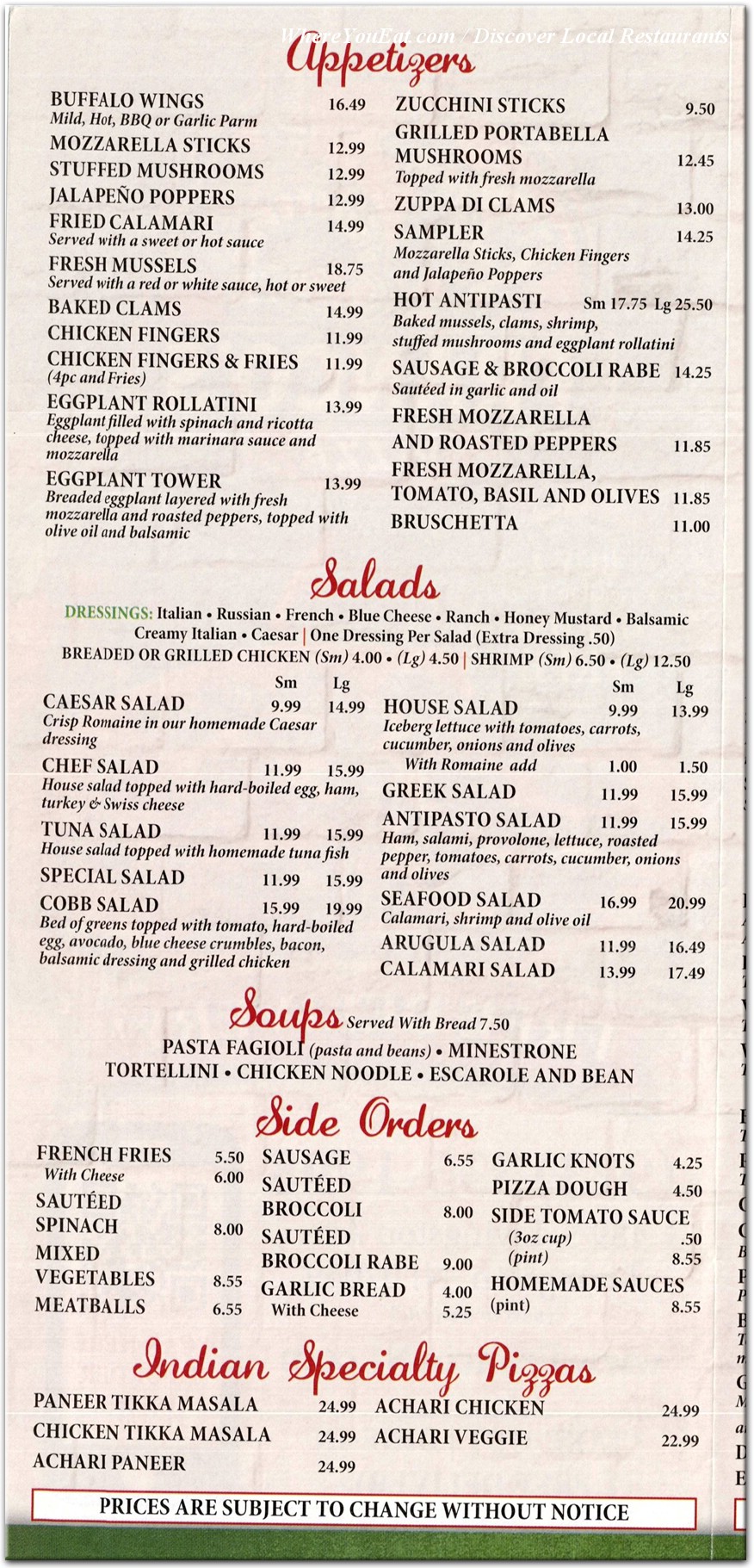 menu image