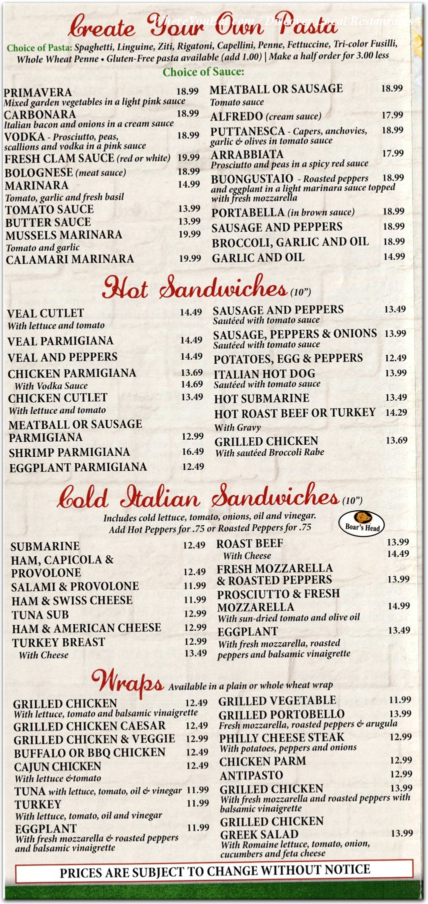 menu image