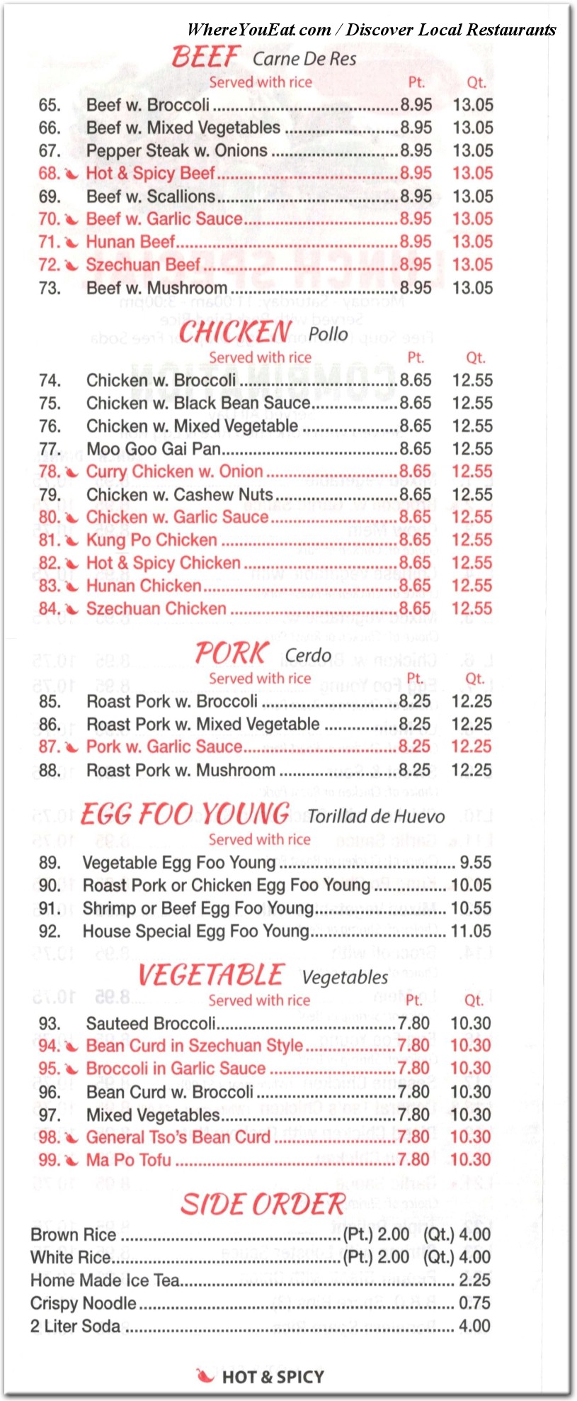 menu image
