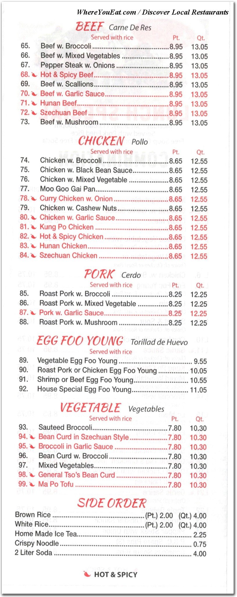 menu image