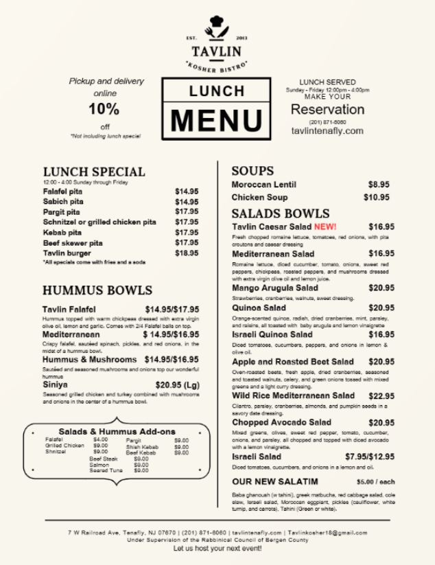 menu image