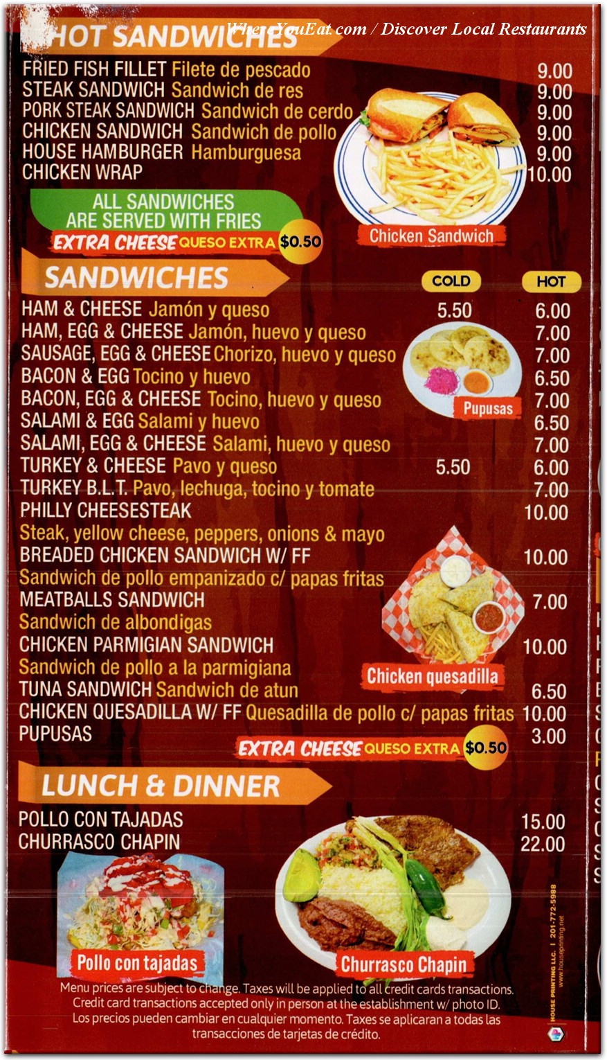 menu image