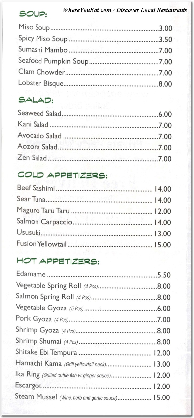 menu image
