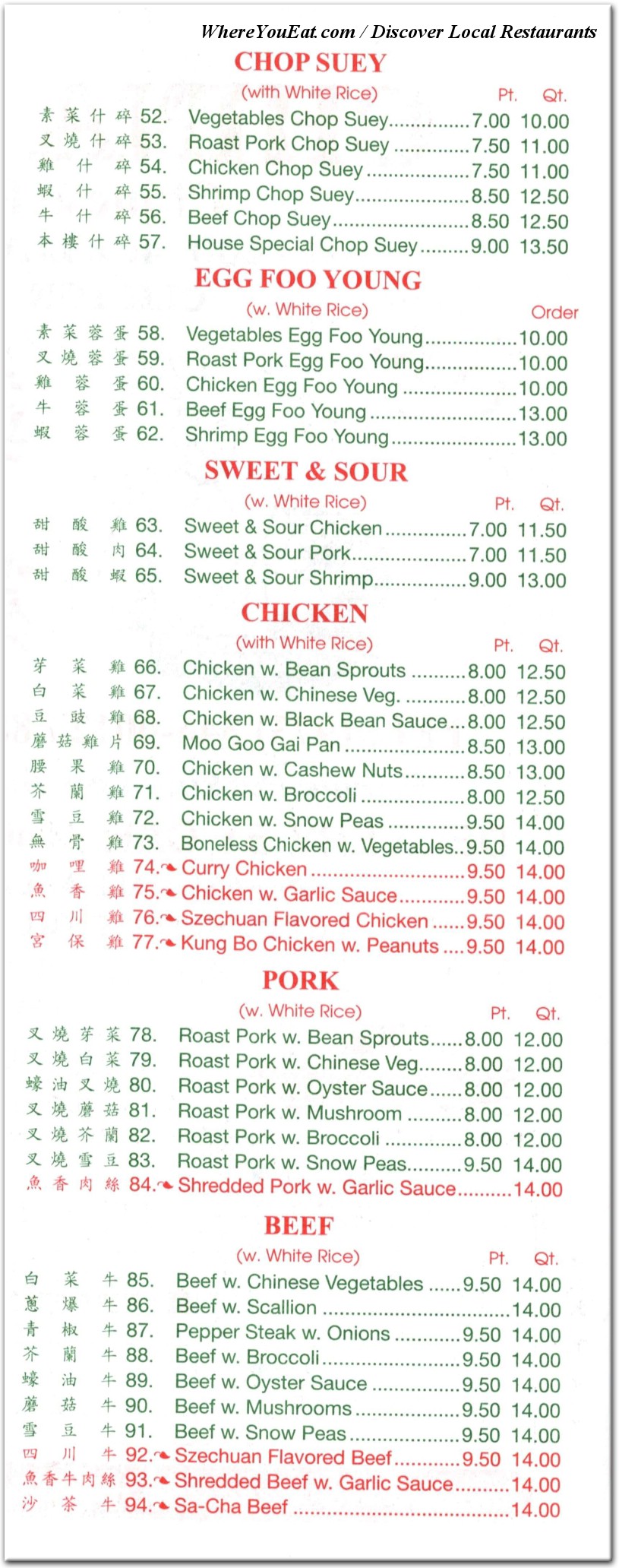 menu image