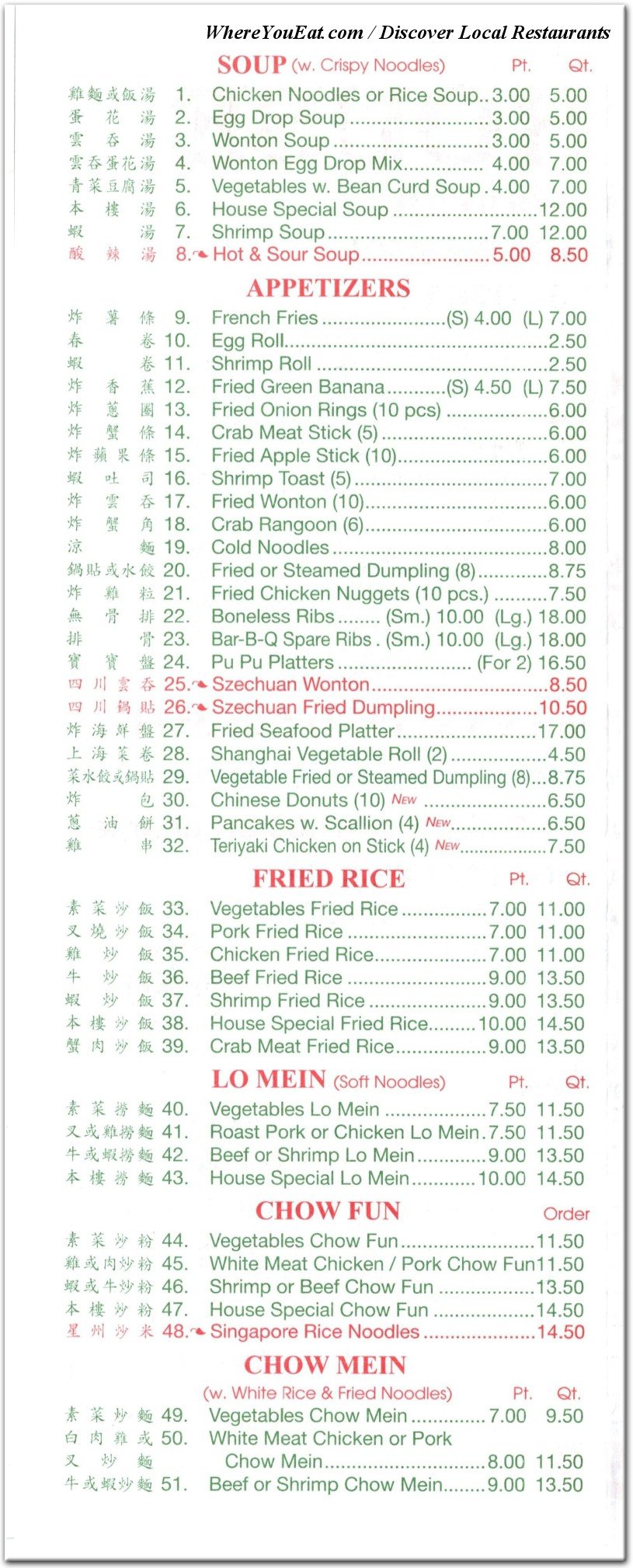 menu image