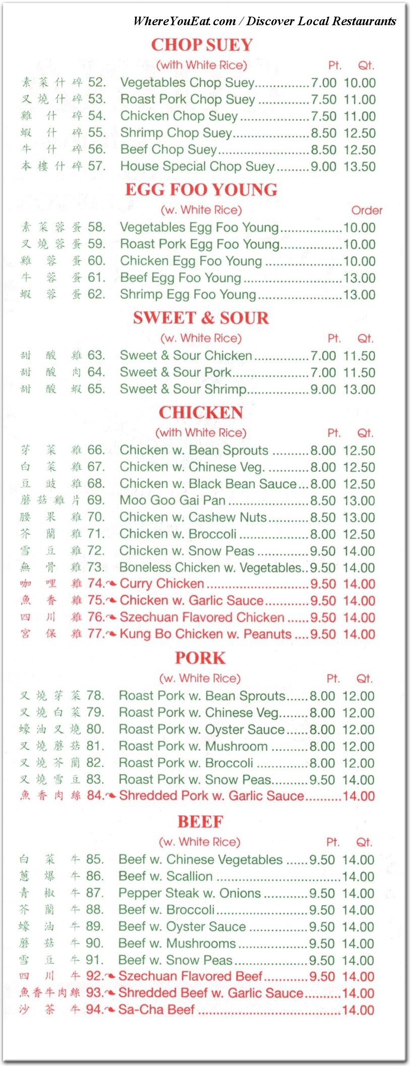 menu image