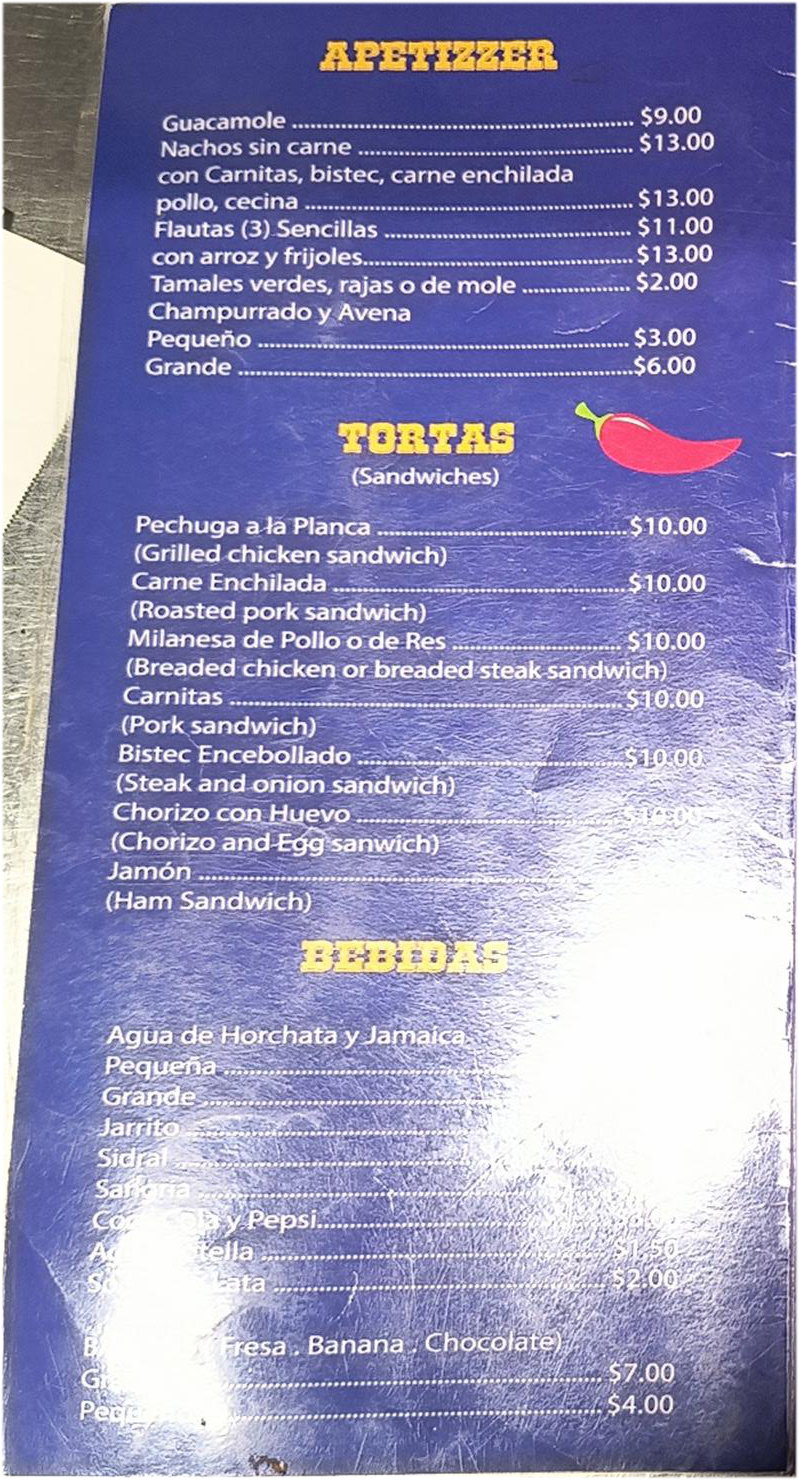 menu image