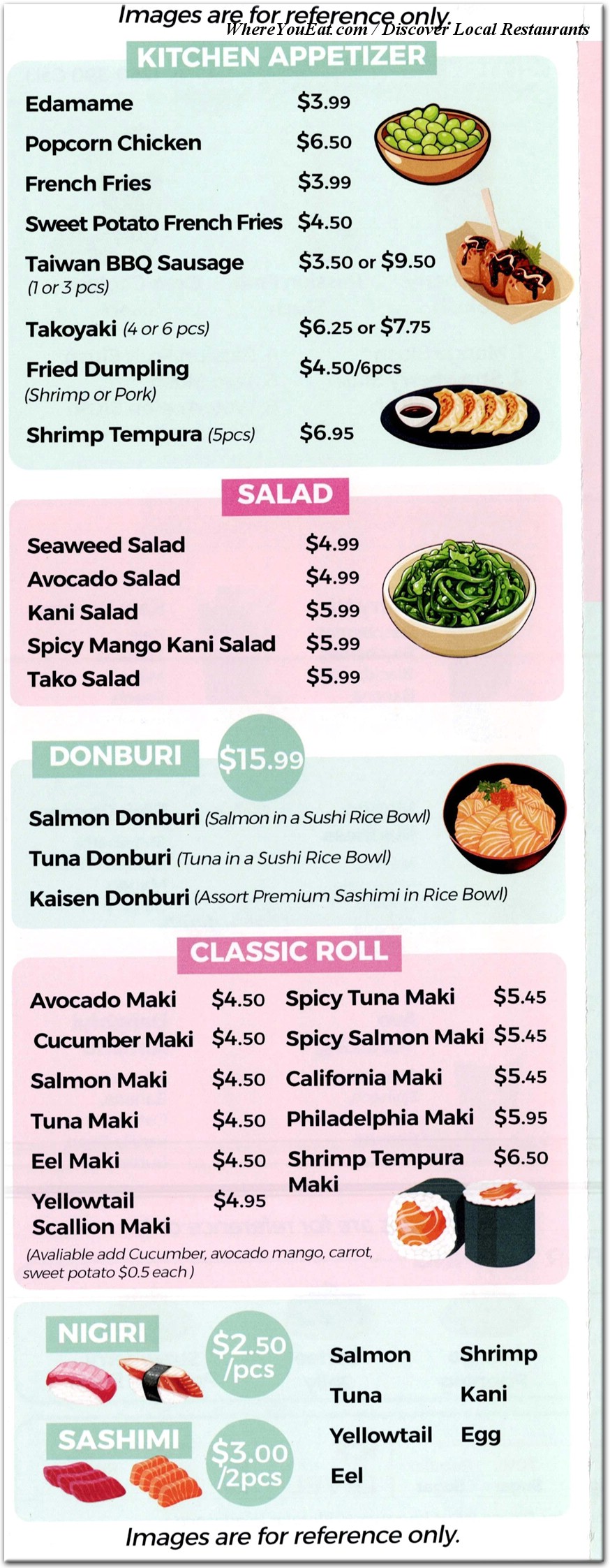 menu image