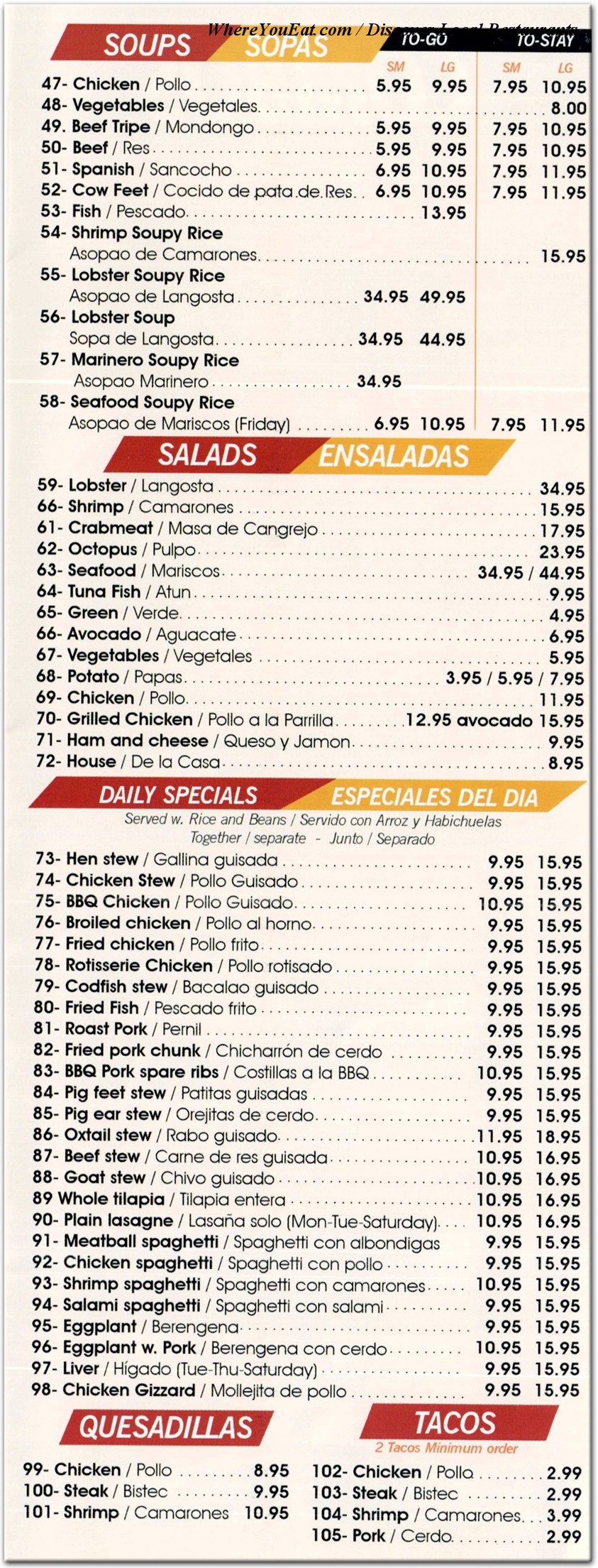 menu image