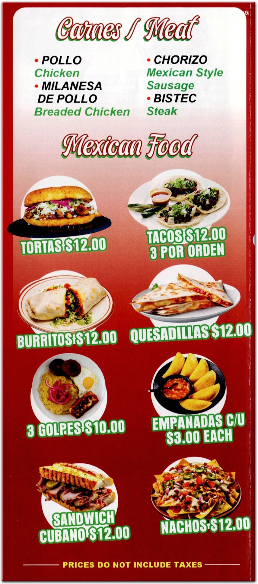 menu image