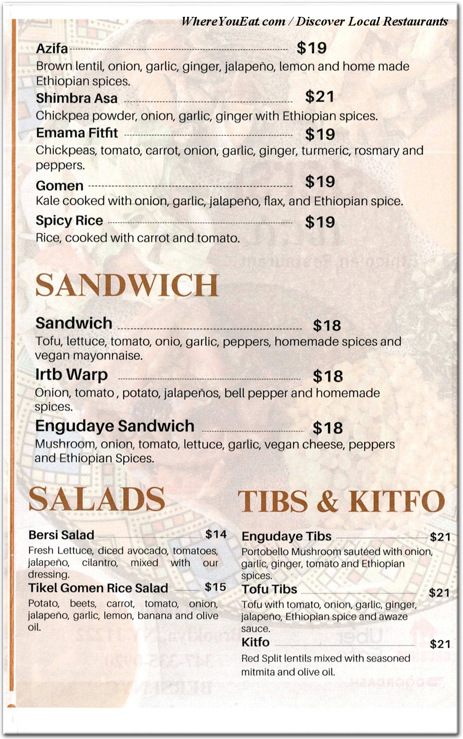 menu image