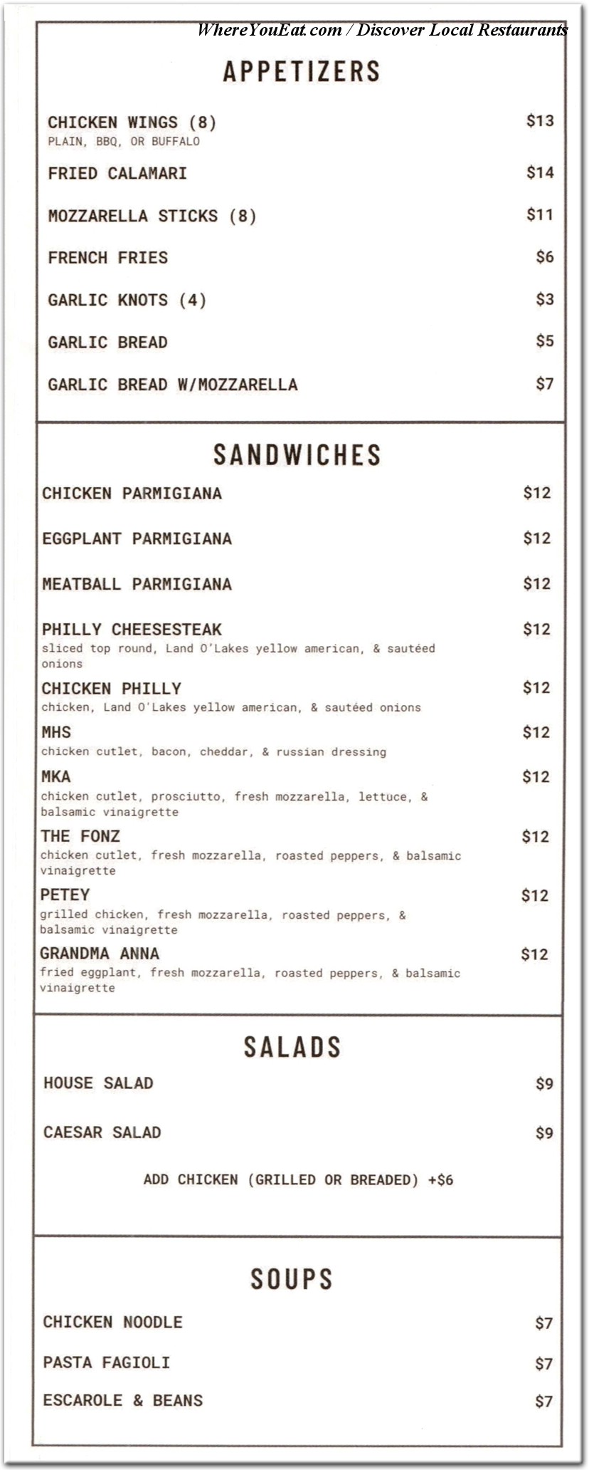 menu image