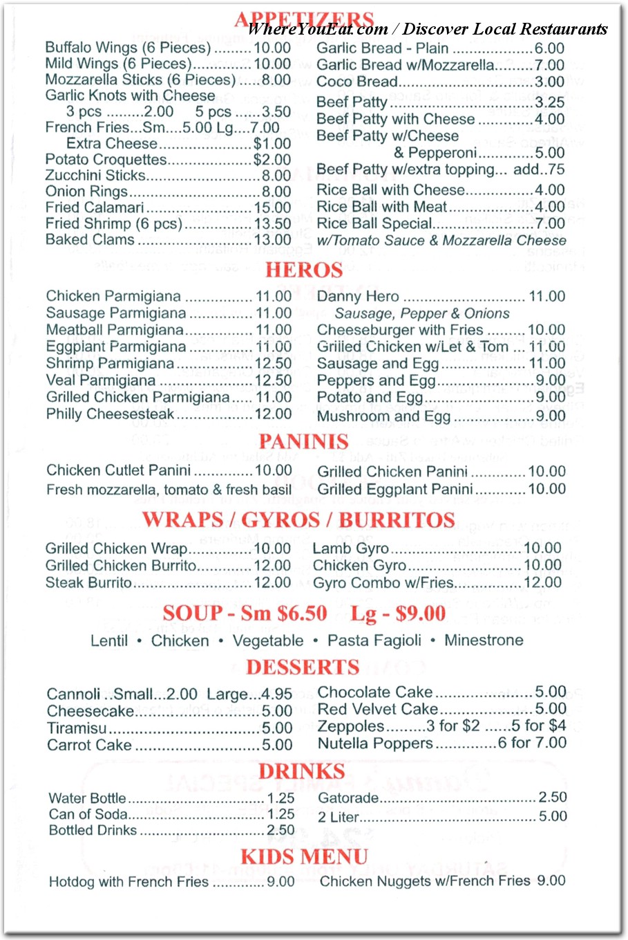 menu image